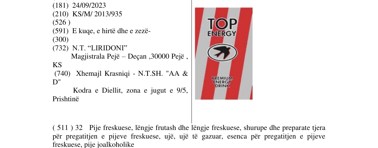 Zëri i markës TOP ENERGY në buletin