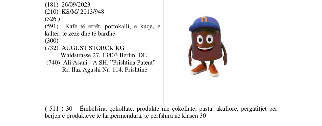 Zëri i markës Markë figurative në buletin