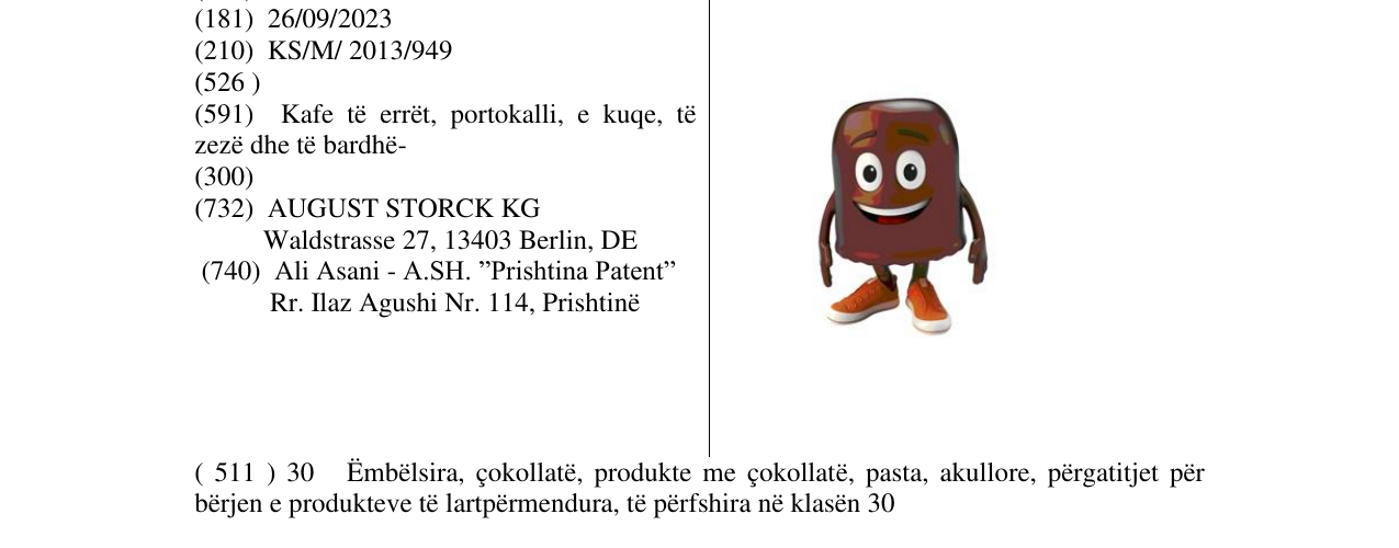 Zëri i markës Markë figurative në buletin