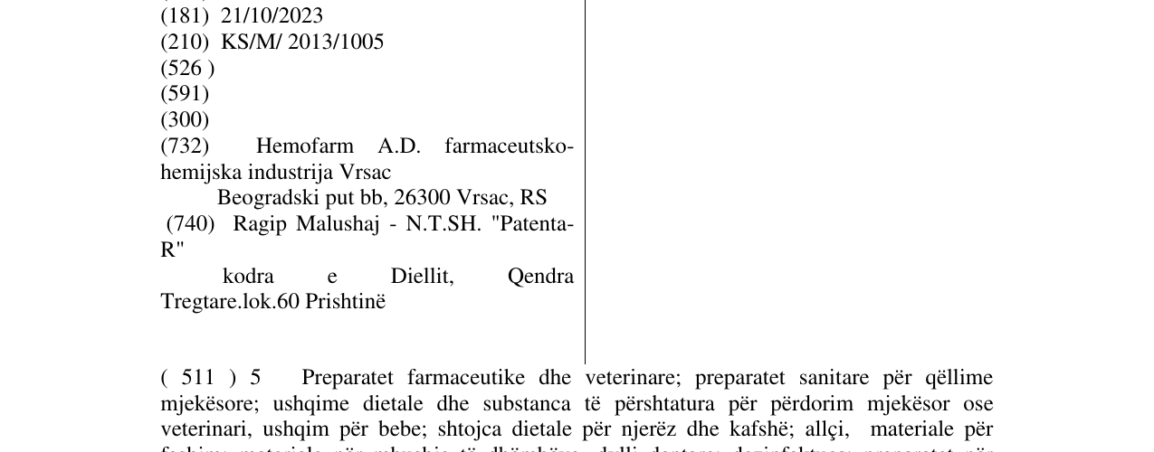 Zëri i markës MONIZOL në buletin