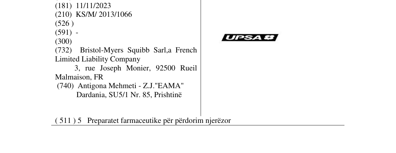 Zëri i markës UPSA në buletin