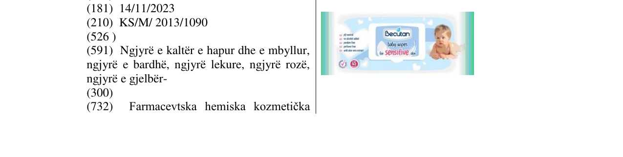 Zëri i markës Becutan në buletin