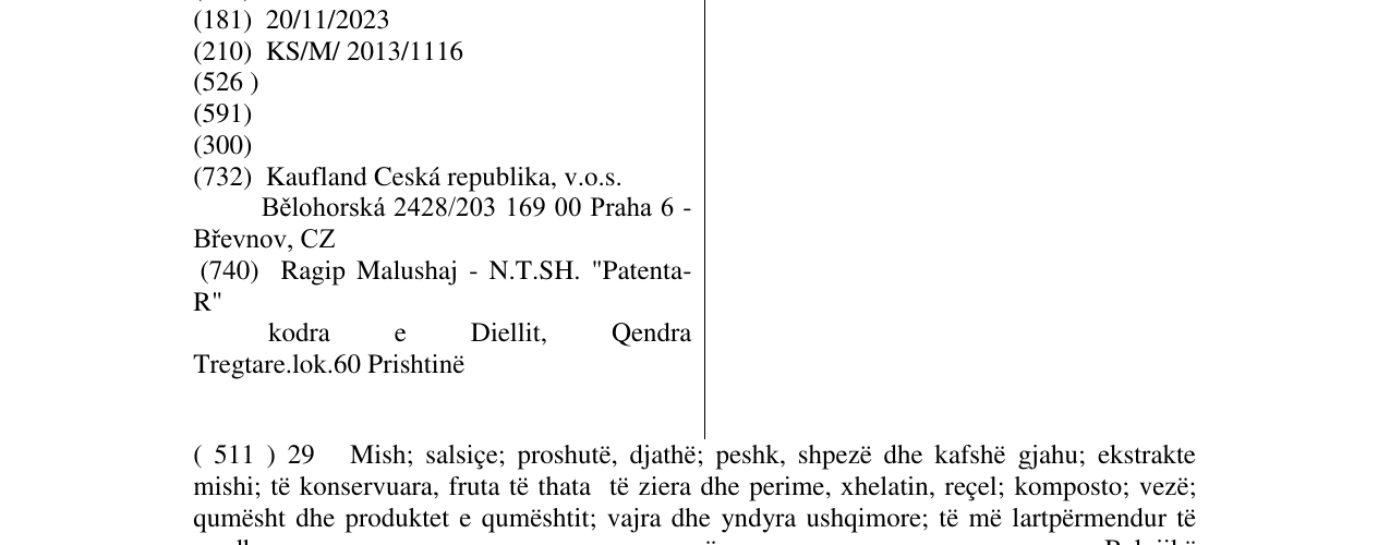 Zëri i markës BELGIQUE D'OR në buletin