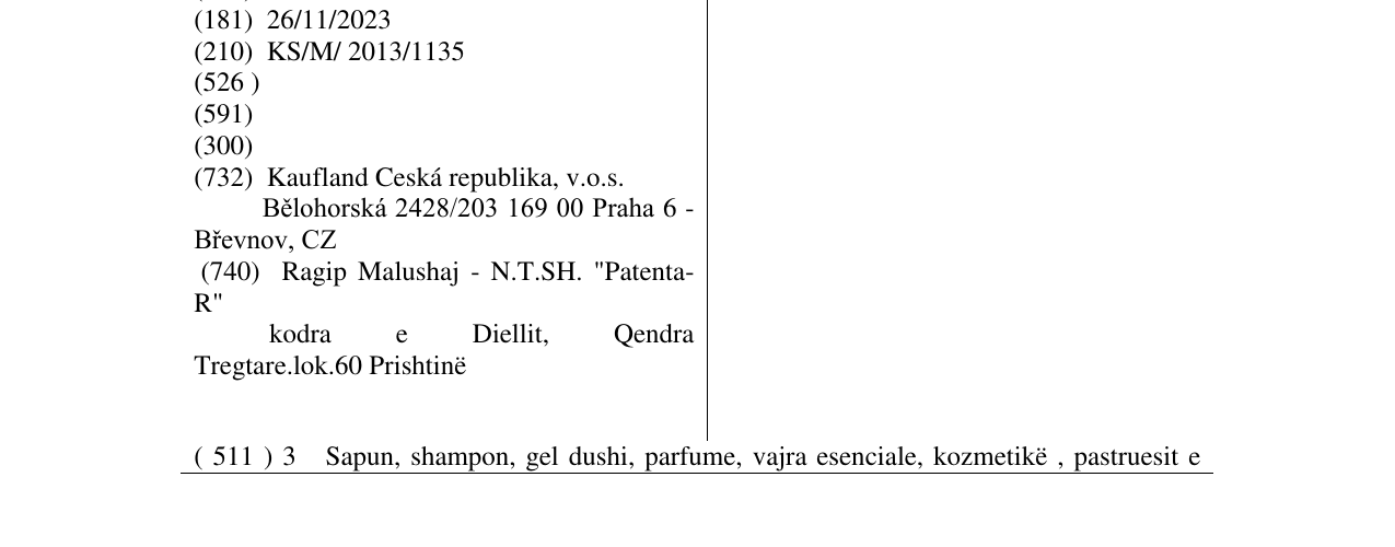 Zëri i markës CATERINE në buletin