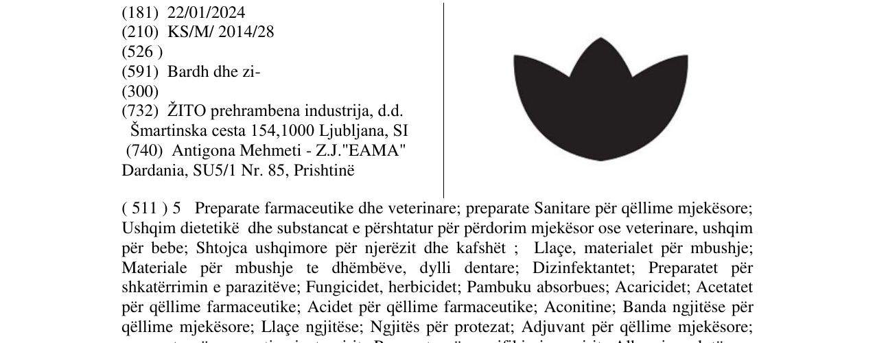 Zëri i markës Markë figurative në buletin