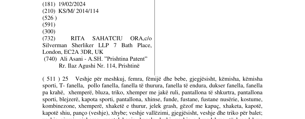 Zëri i markës RITA ORA në buletin