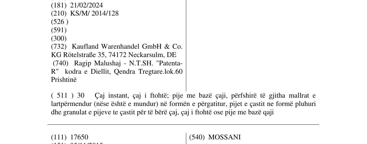 Zëri i markës SWIFT në buletin