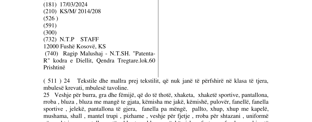 Zëri i markës SSPRINT në buletin