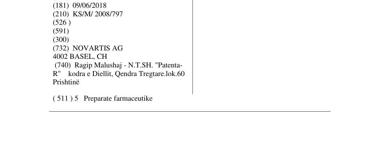 Zëri i markës SIMULECT në buletin