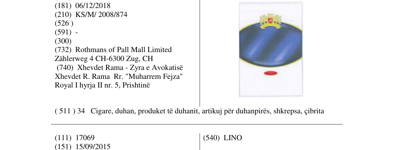 Zëri i markës Markë figurative në buletin