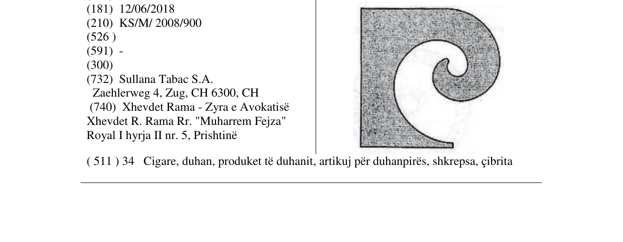 Zëri i markës Markë figurative në buletin