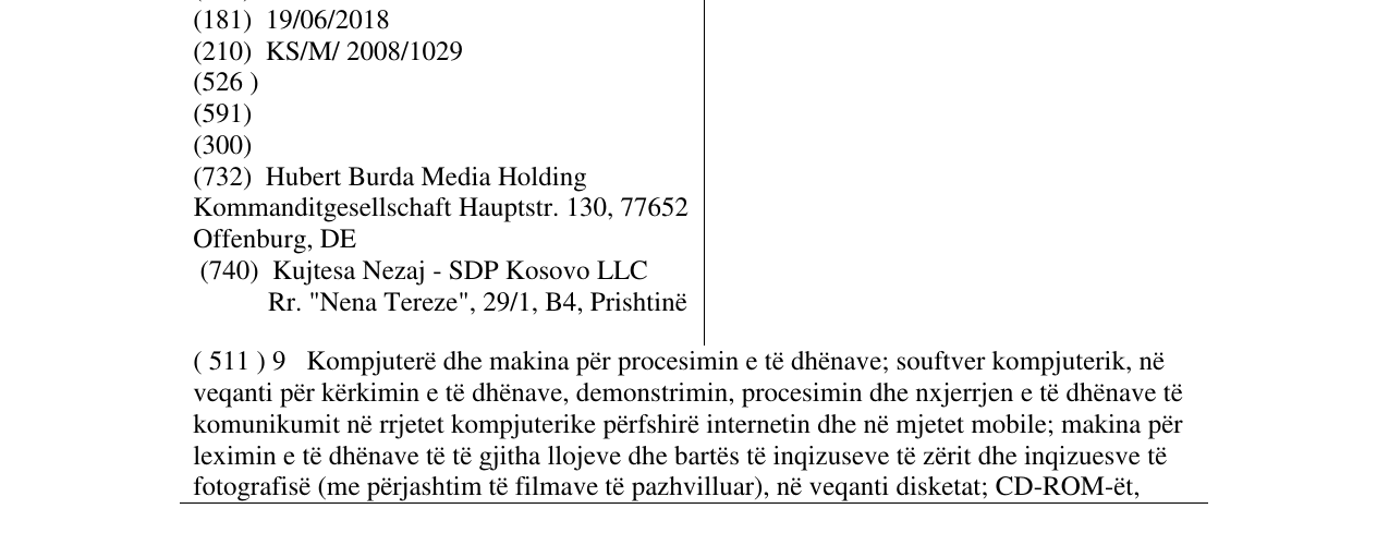 Zëri i markës Hubert Burda Media në buletin