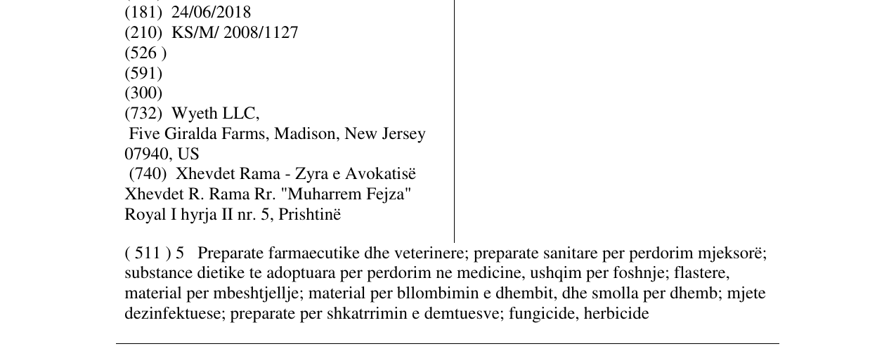 Zëri i markës PREVENAR në buletin