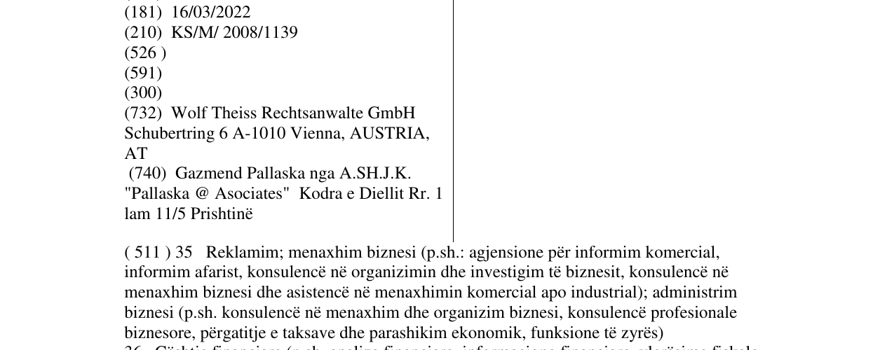 Zëri i markës Wolf Theiss në buletin