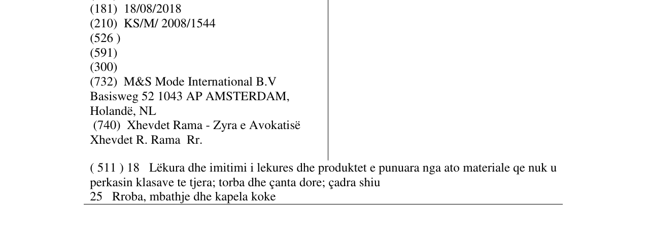 Zëri i markës M & S MODE në buletin