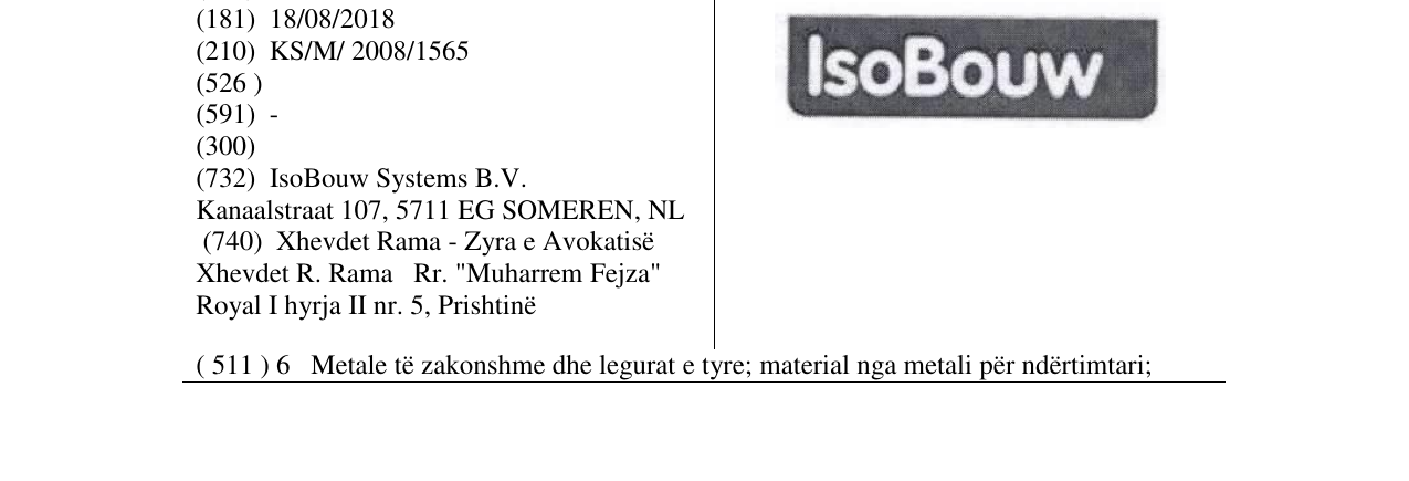 Zëri i markës ISOBOUW në buletin