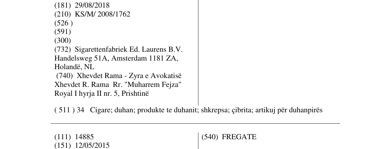 Zëri i markës STELLA në buletin