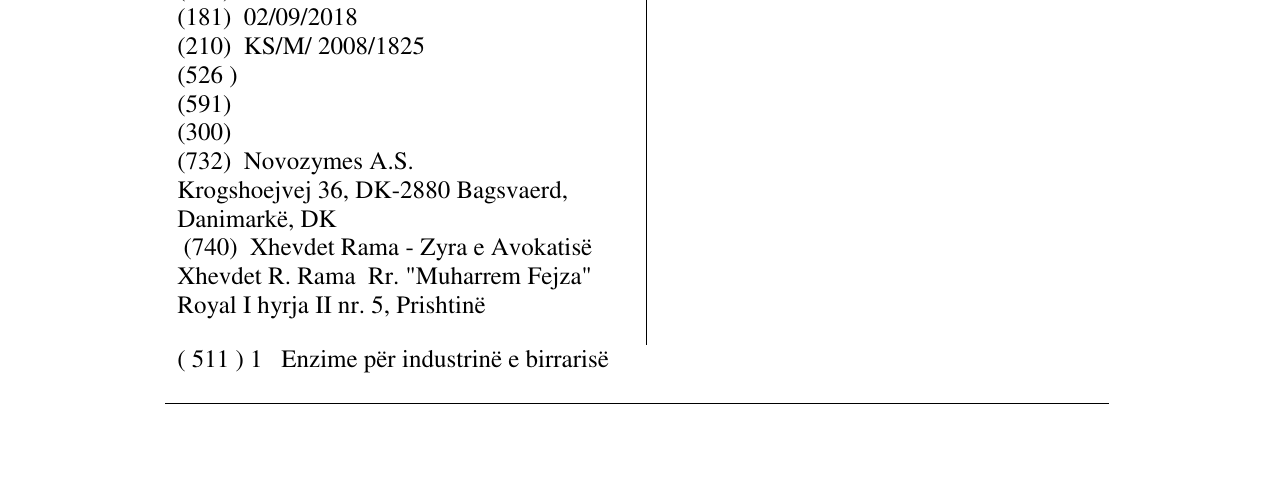 Zëri i markës VISCOFLOW në buletin