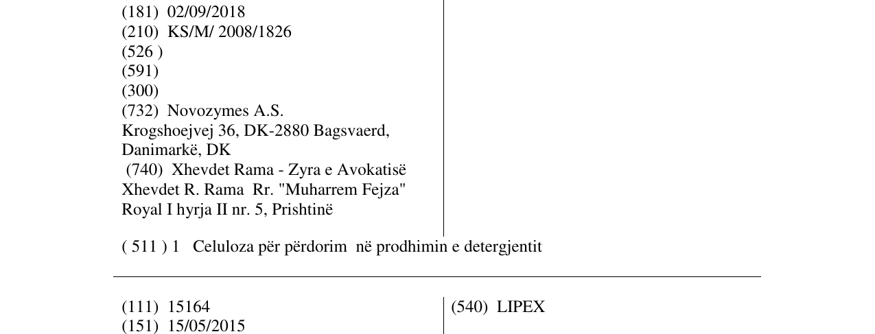 Zëri i markës RENOZYME në buletin