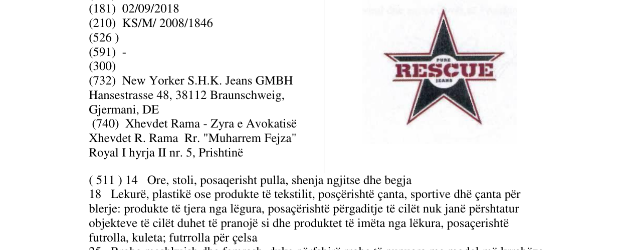 Zëri i markës RESCUE në buletin