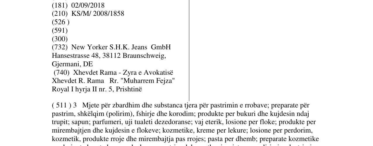Zëri i markës CENSORED në buletin