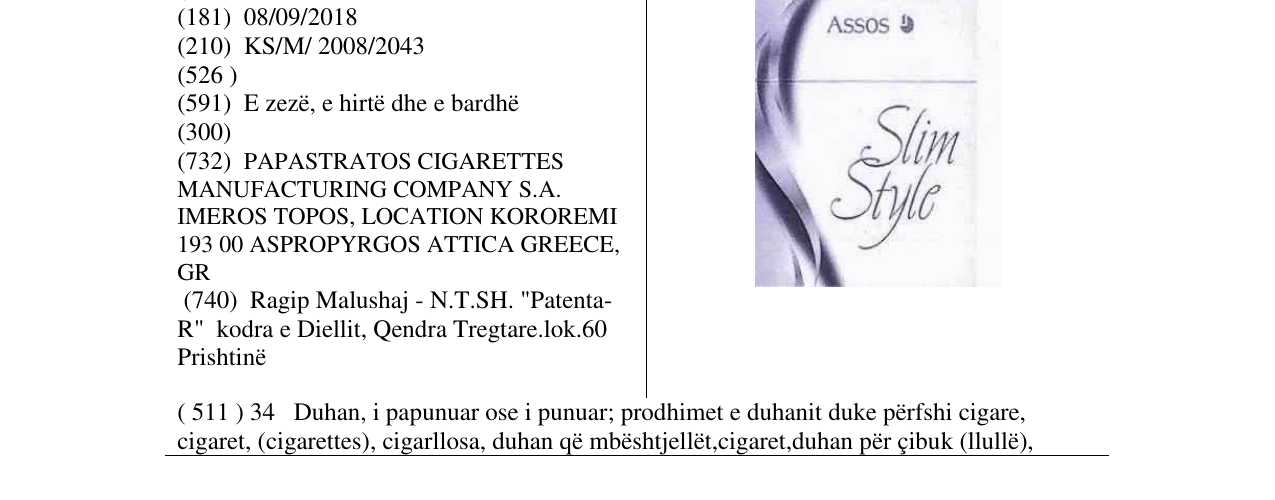 Zëri i markës ASSOS Slim Style në buletin