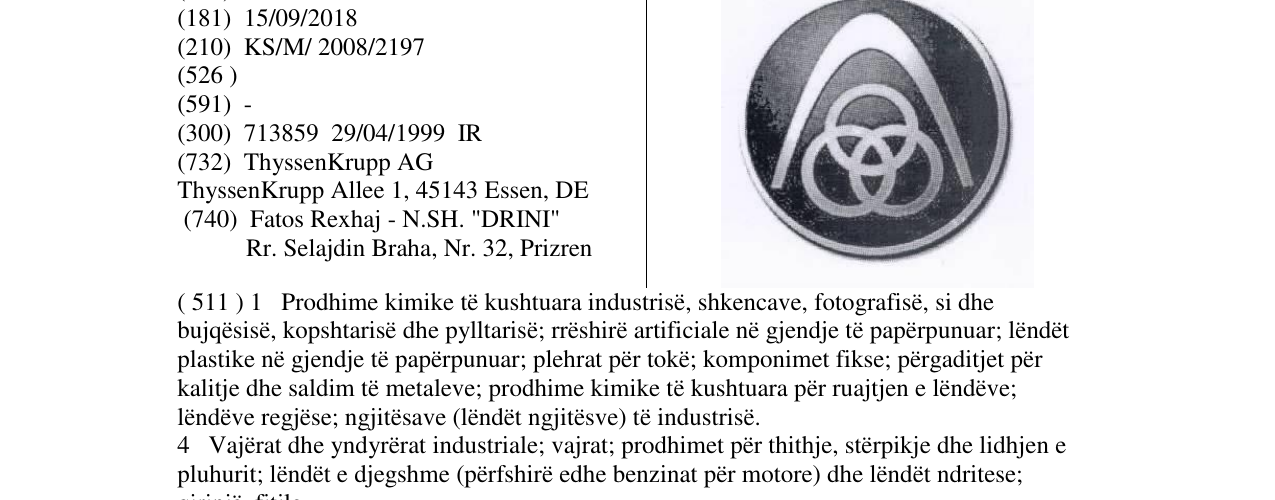 Zëri i markës Markë figurative në buletin