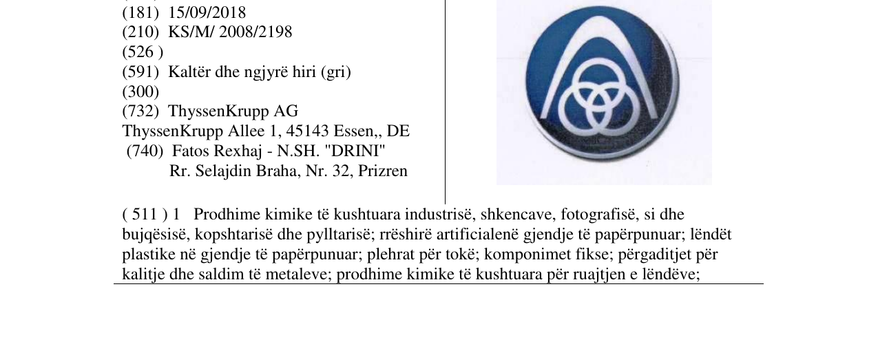 Zëri i markës Markë figurative në buletin