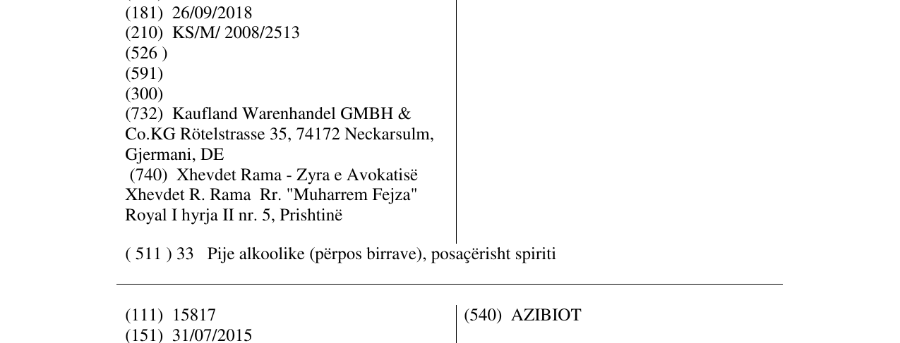 Zëri i markës LORD CAMERON në buletin