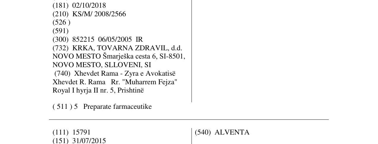 Zëri i markës TOLURA në buletin