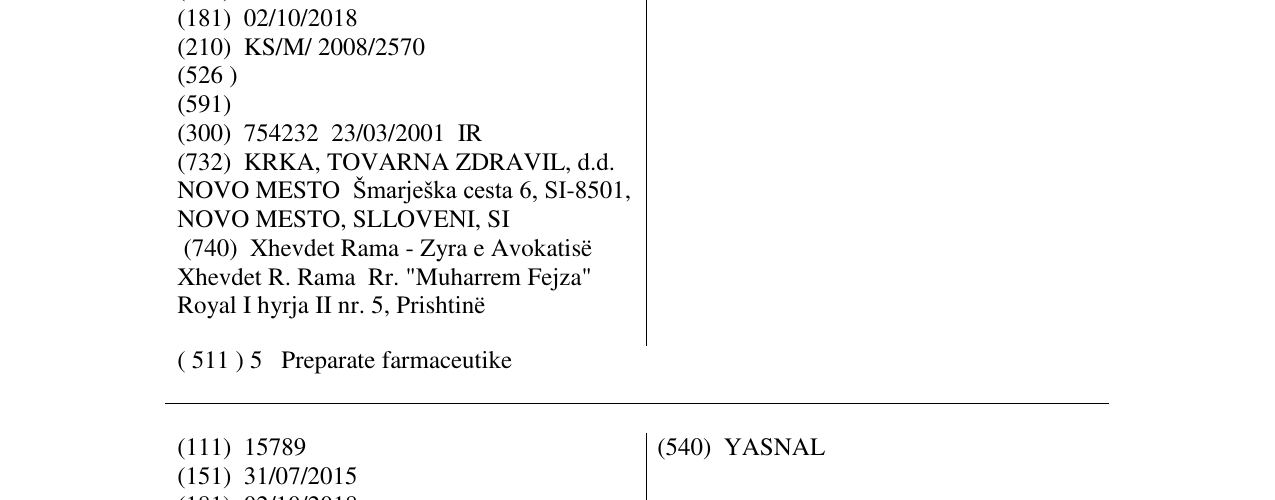 Zëri i markës ALVENTA në buletin