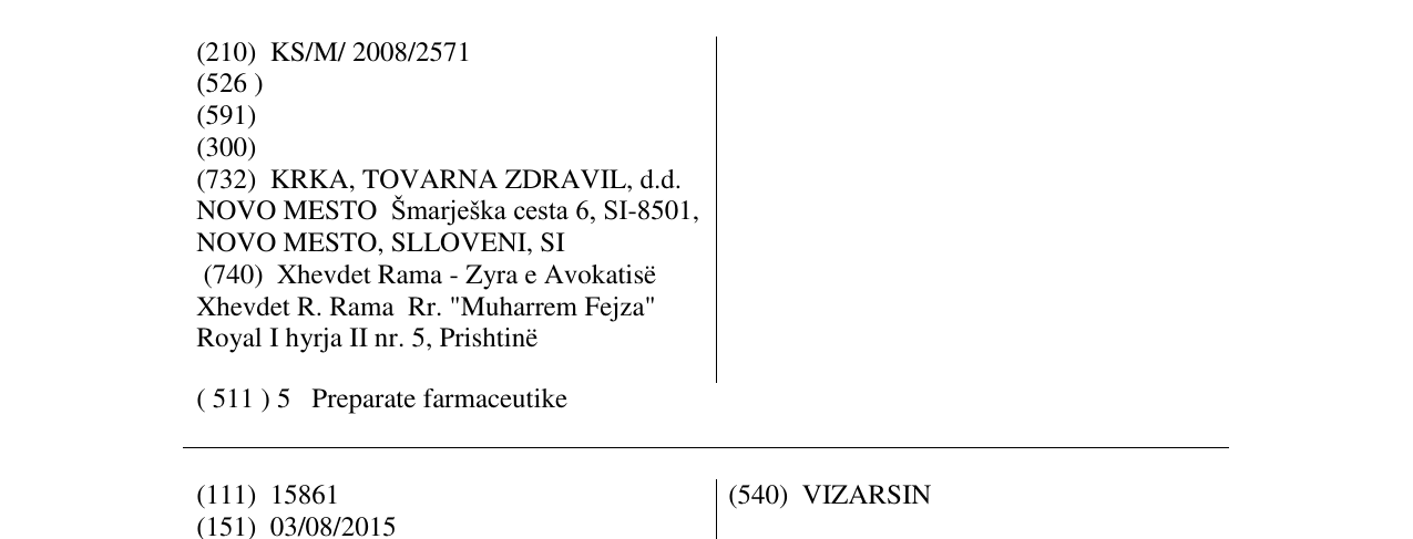 Zëri i markës YASNAL në buletin
