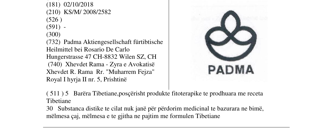 Zëri i markës Markë figurative në buletin