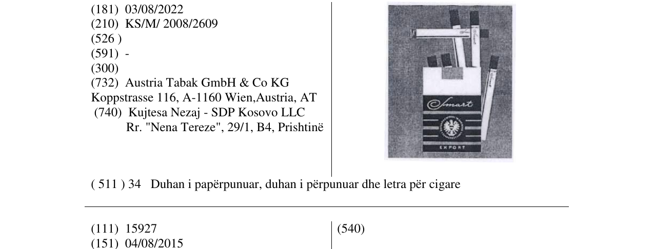 Zëri i markës Smart EXPORT në buletin