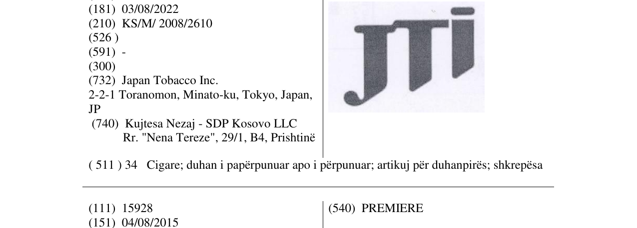 Zëri i markës JTi në buletin