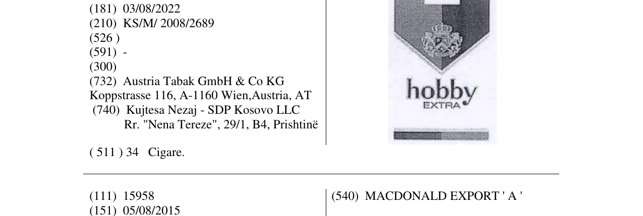 Zëri i markës hobby EXTRA në buletin