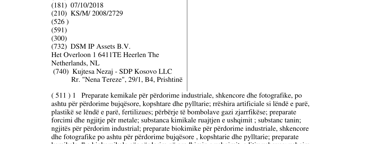 Zëri i markës DSM në buletin