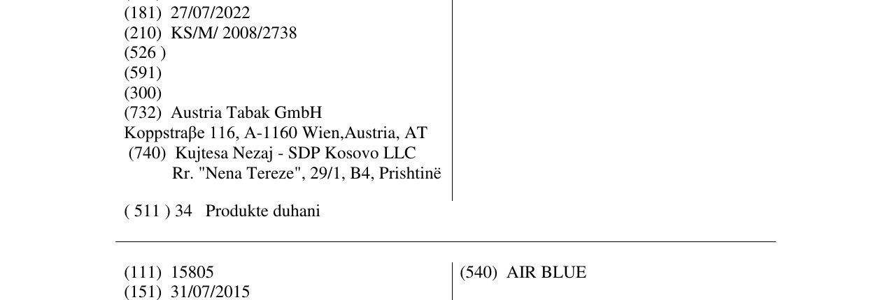 Zëri i markës MEINE SORTE në buletin