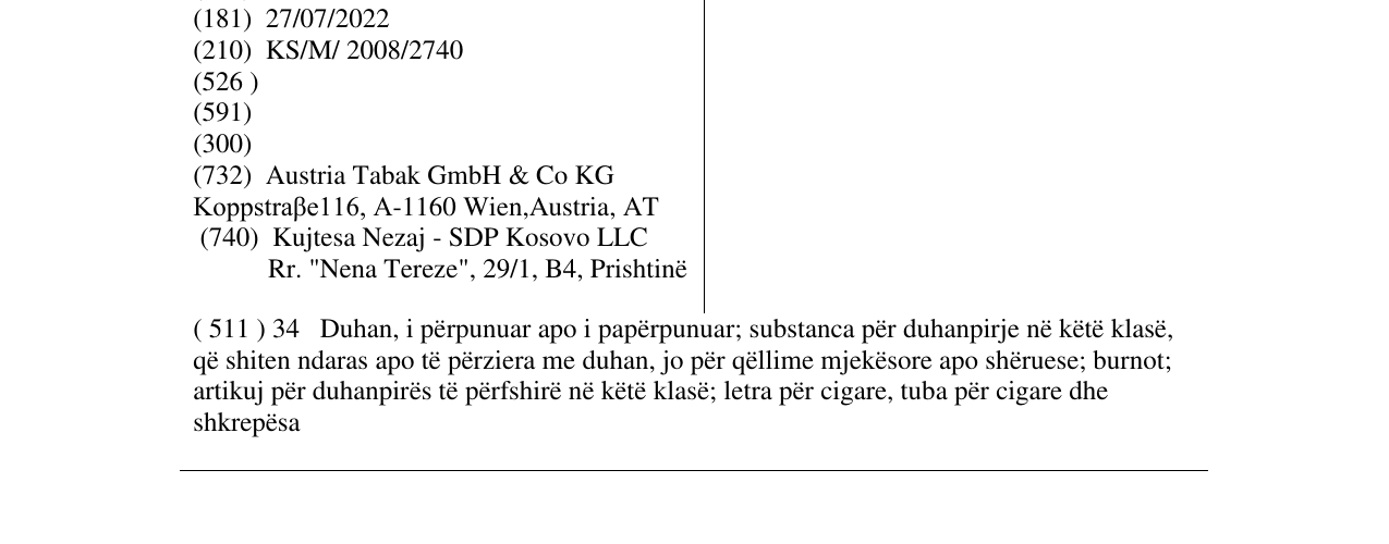 Zëri i markës AIR BLUE në buletin