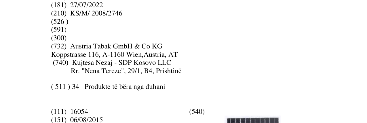 Zëri i markës MA VERICK në buletin