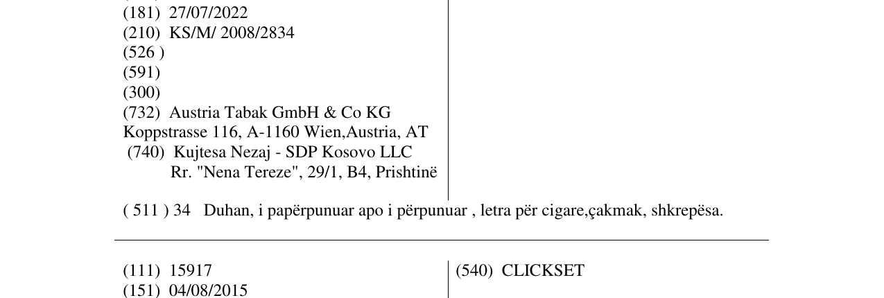 Zëri i markës FLIRT në buletin