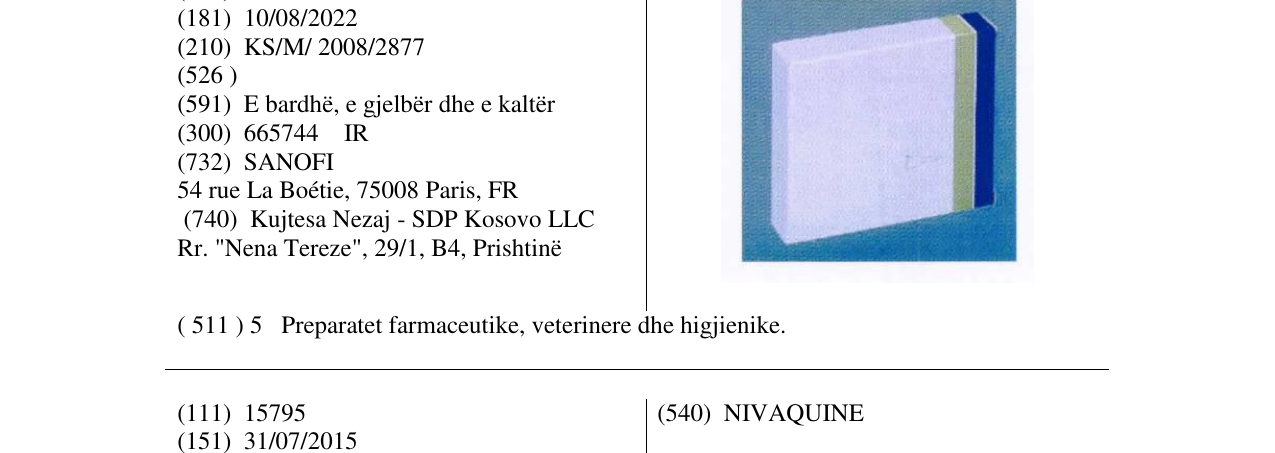 Zëri i markës Markë figurative në buletin