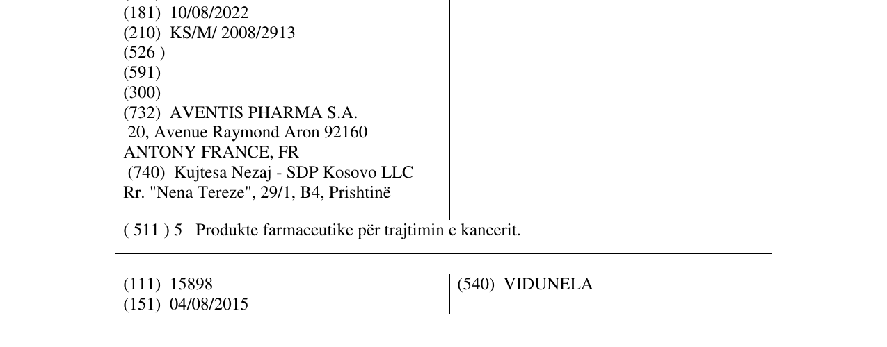 Zëri i markës VEPRAMA në buletin