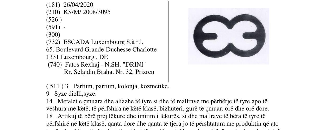 Zëri i markës Markë figurative në buletin