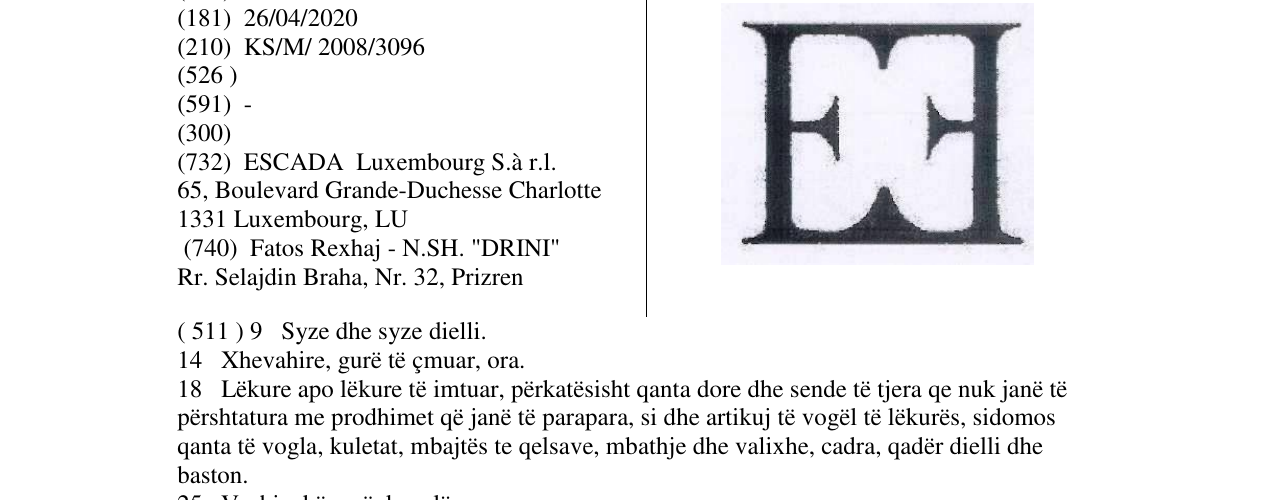 Zëri i markës Markë figurative në buletin