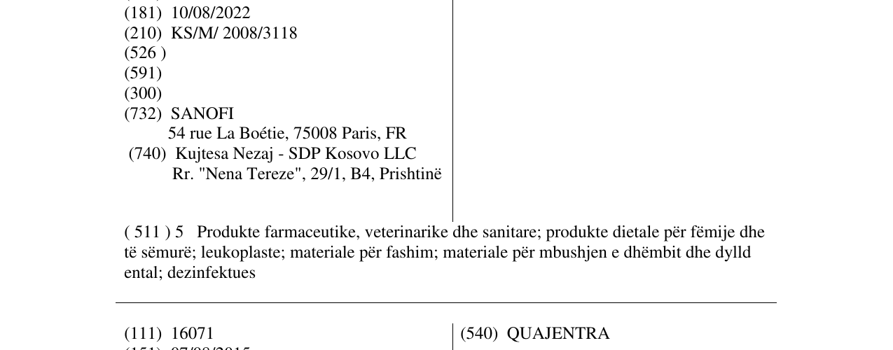 Zëri i markës KERLONE në buletin