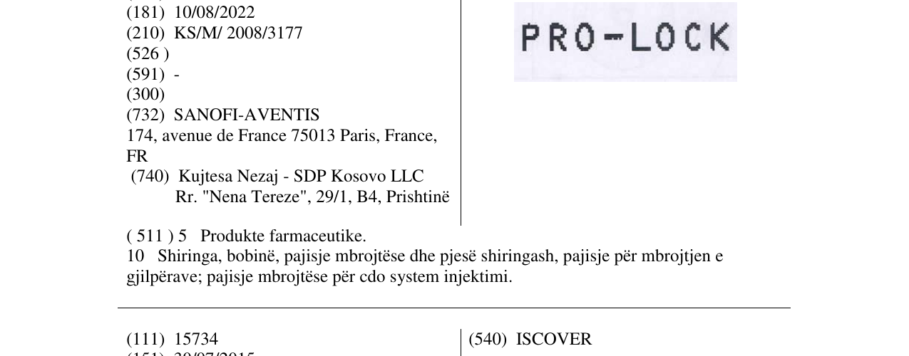 Zëri i markës PRO-LOCK në buletin