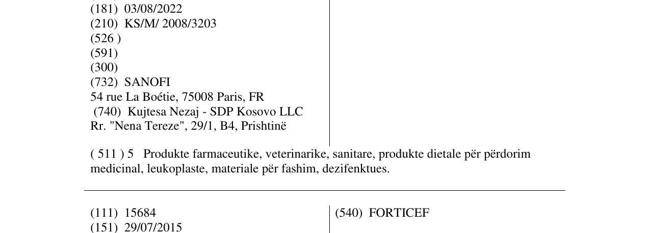 Zëri i markës ENTEROPAX në buletin