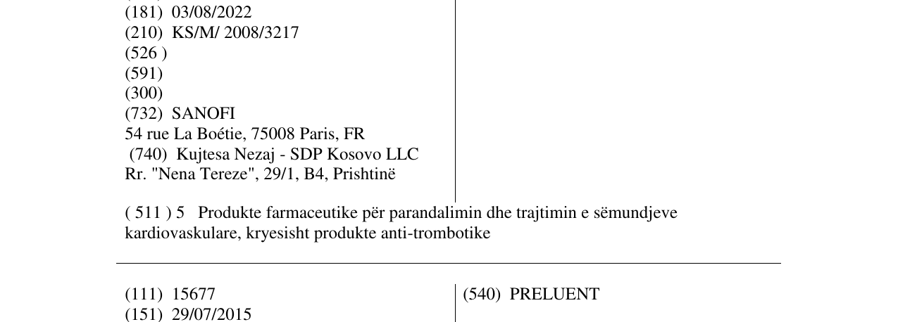 Zëri i markës PERXOAG në buletin
