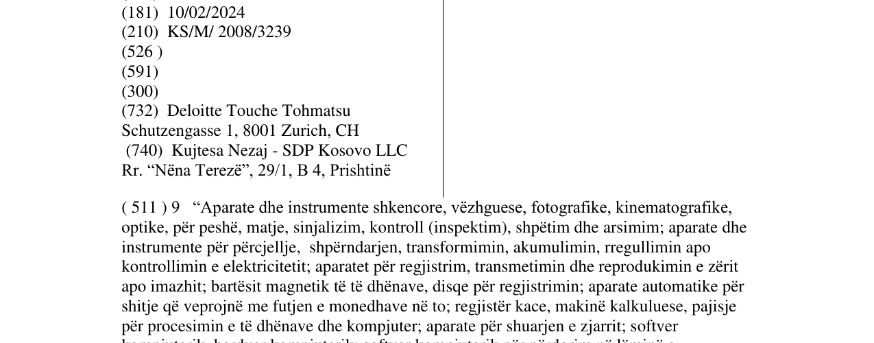 Zëri i markës DELOITTE në buletin